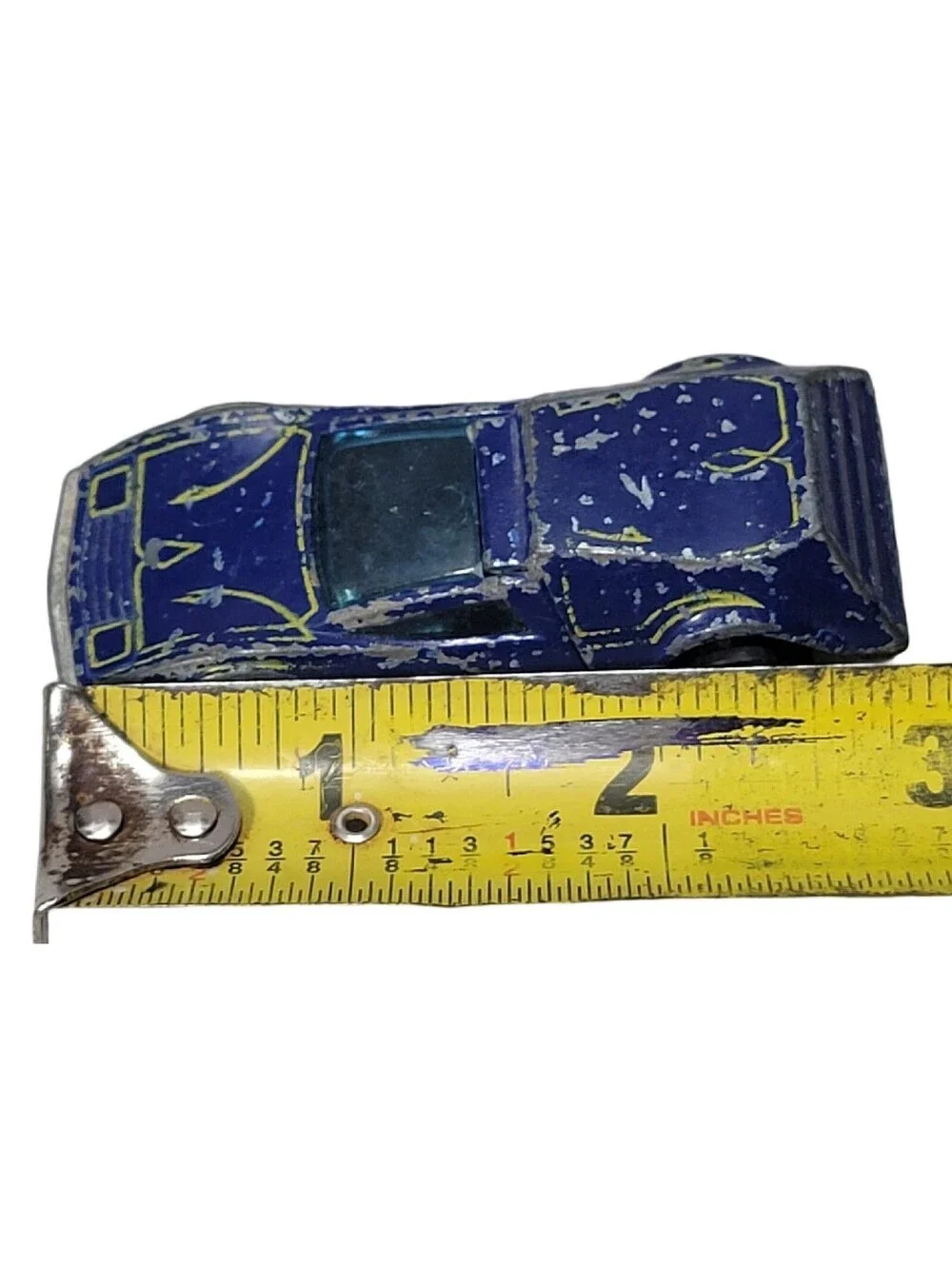 Vintage Hot Wheels Flying Colors Redline BUZZ OFF Dark Blue Enamel Hong Kong